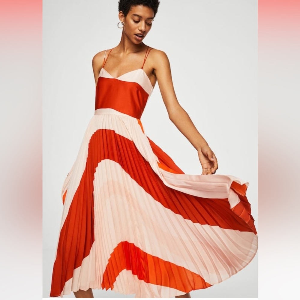 Mango Pleated Dress